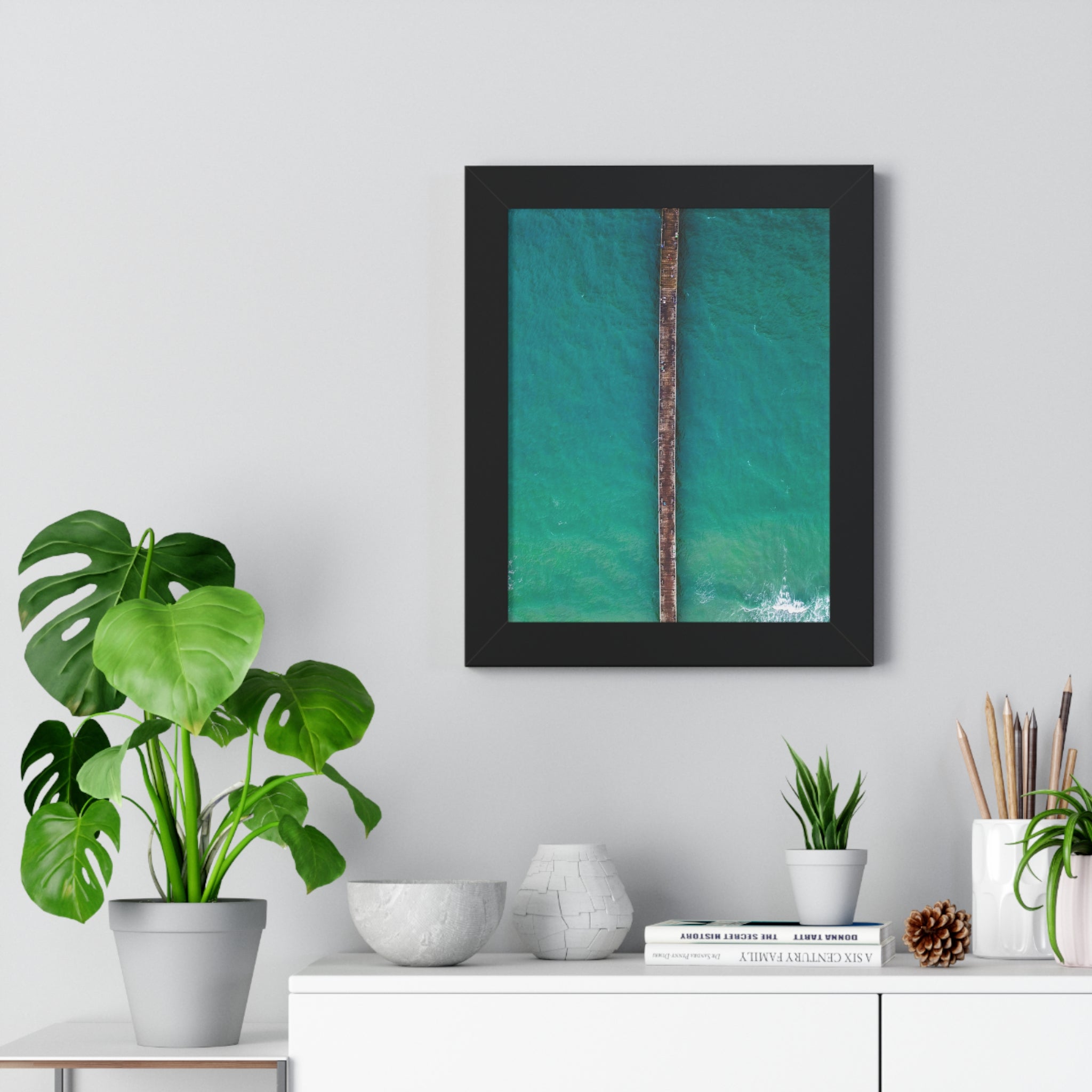 Sunset Beach, NC, Pier 2 - Framed Vertical Poster