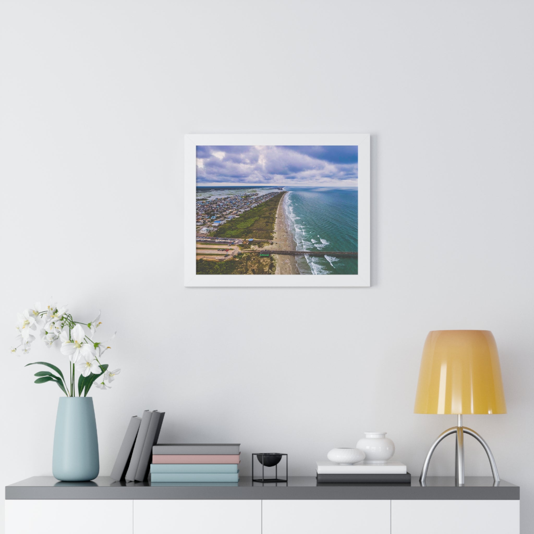 Sunset Beach, NC, East Horizon - Framed Horizontal Poster