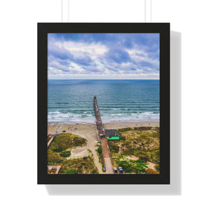 Sunset Beach, NC, Pier - Framed Vertical Poster