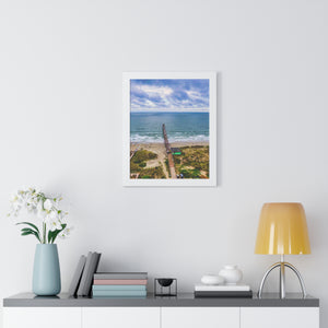 Sunset Beach, NC, Pier - Framed Vertical Poster