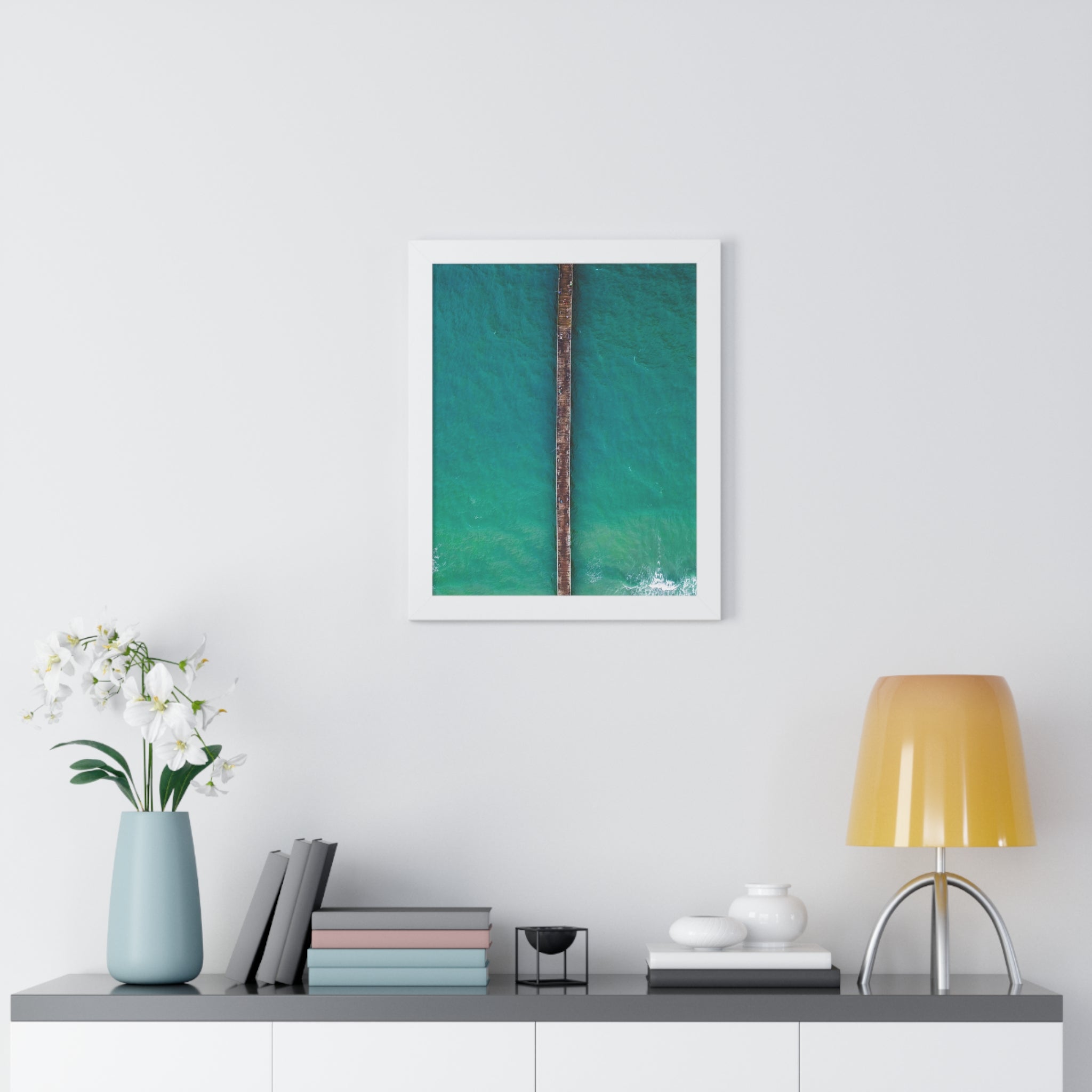 Sunset Beach, NC, Pier 2 - Framed Vertical Poster