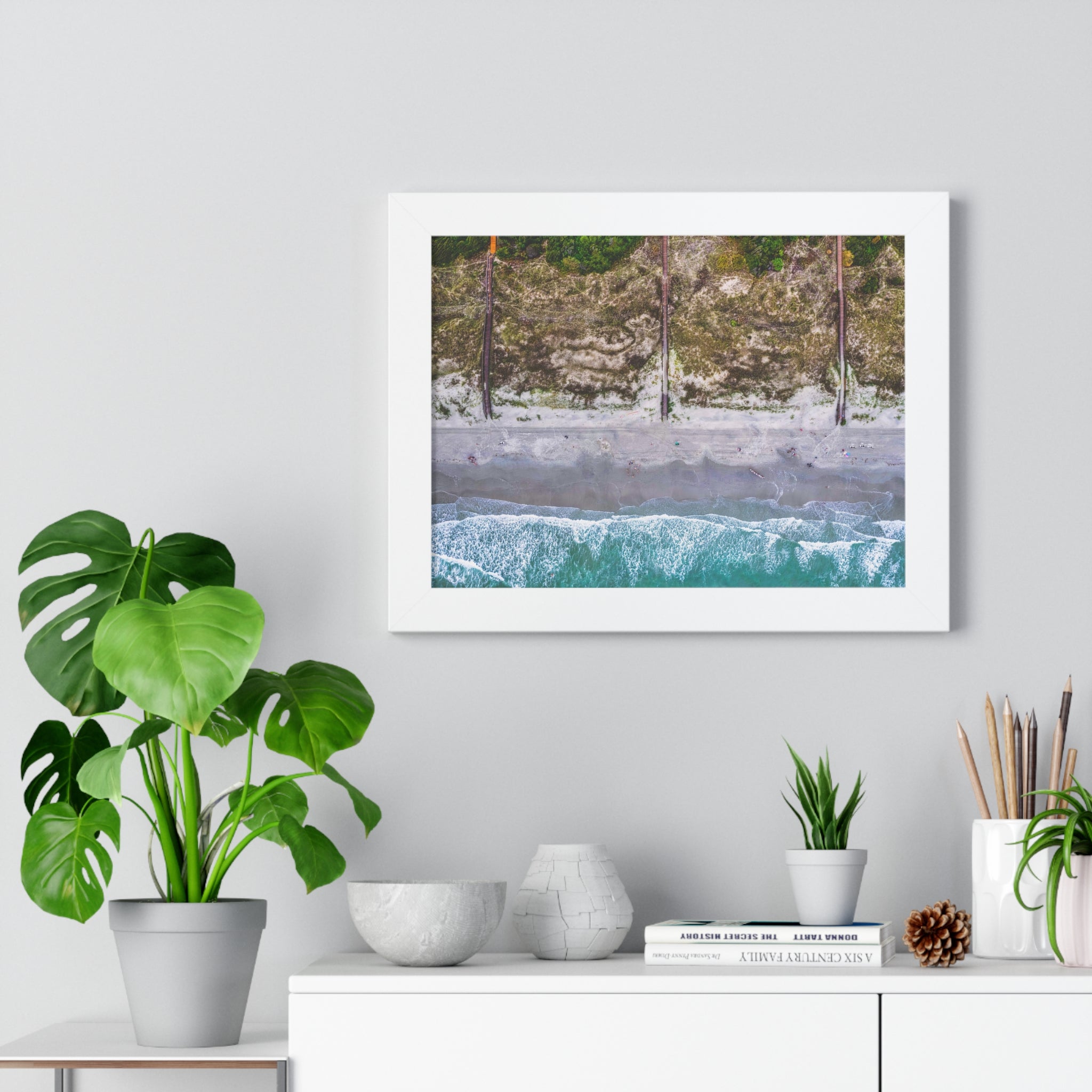 Sunset Beach, NC - Framed Horizontal Poster