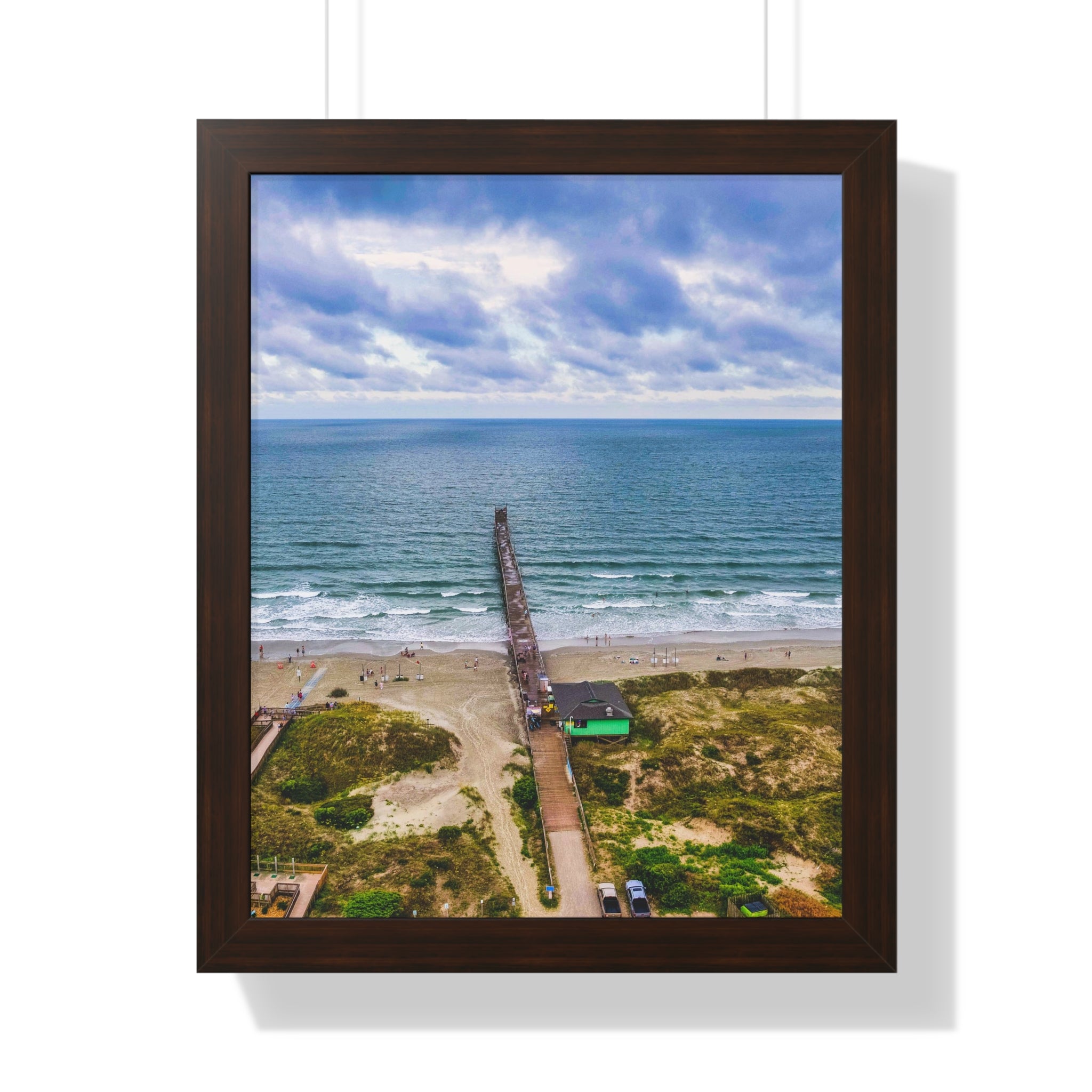 Sunset Beach, NC, Pier - Framed Vertical Poster