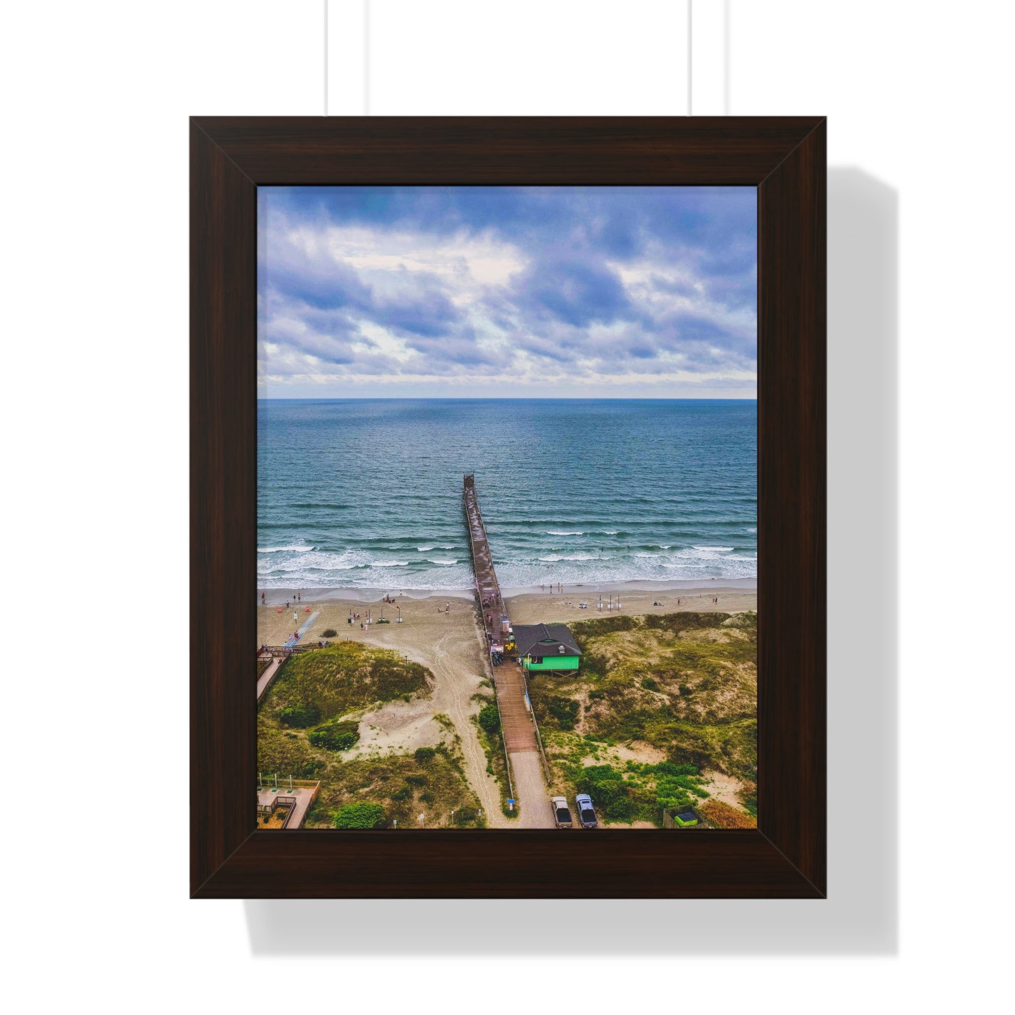 Sunset Beach, NC, Pier - Framed Vertical Poster