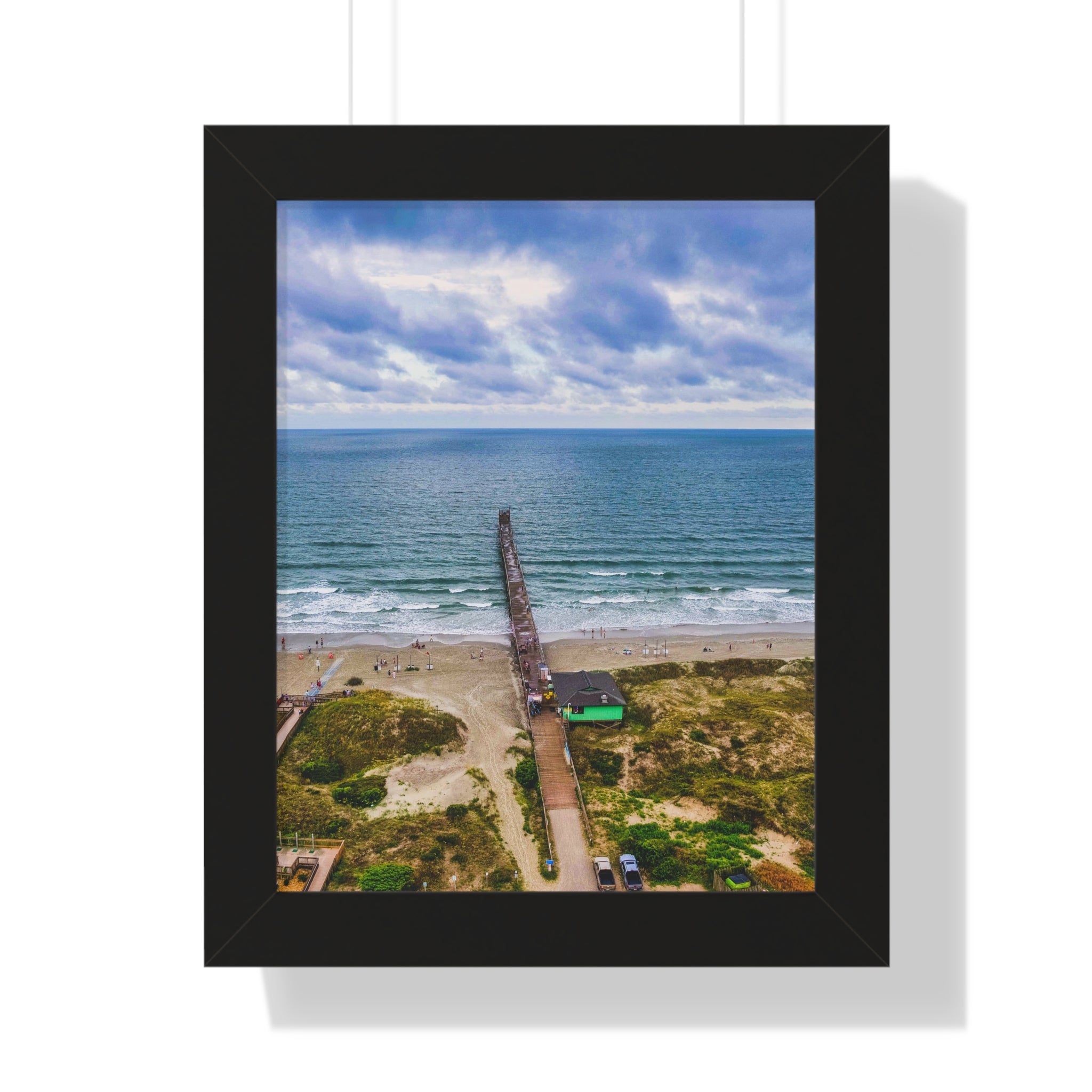 Sunset Beach, NC, Pier - Framed Vertical Poster