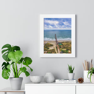 Sunset Beach, NC, Pier - Framed Vertical Poster