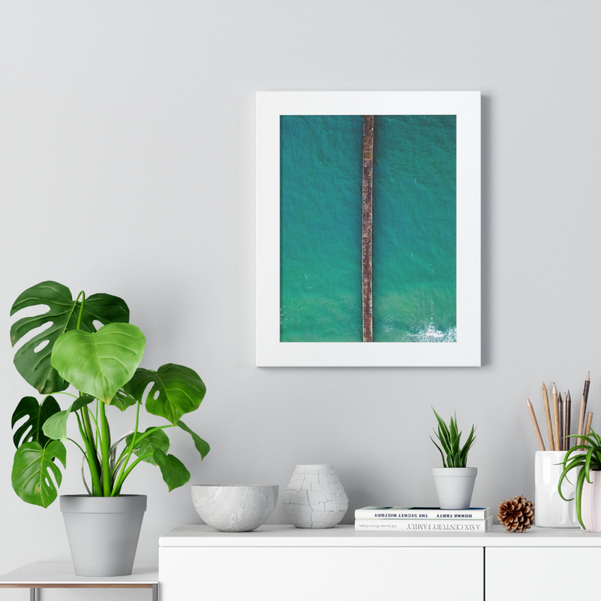 Sunset Beach, NC, Pier 2 - Framed Vertical Poster