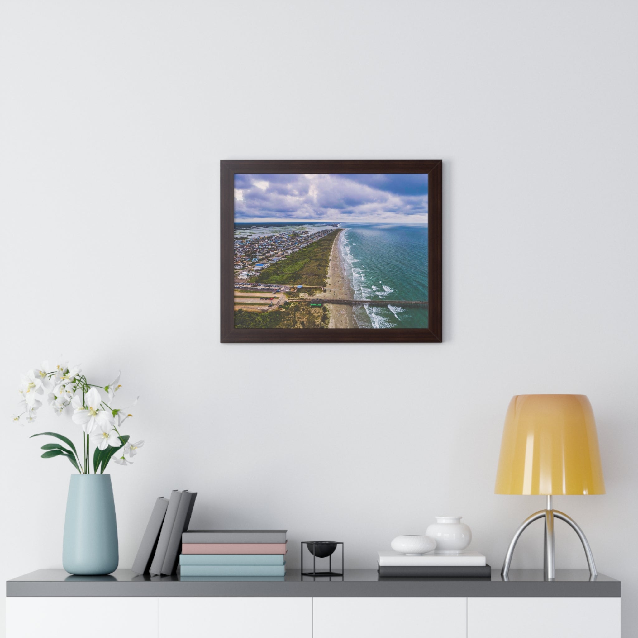 Sunset Beach, NC, East Horizon - Framed Horizontal Poster