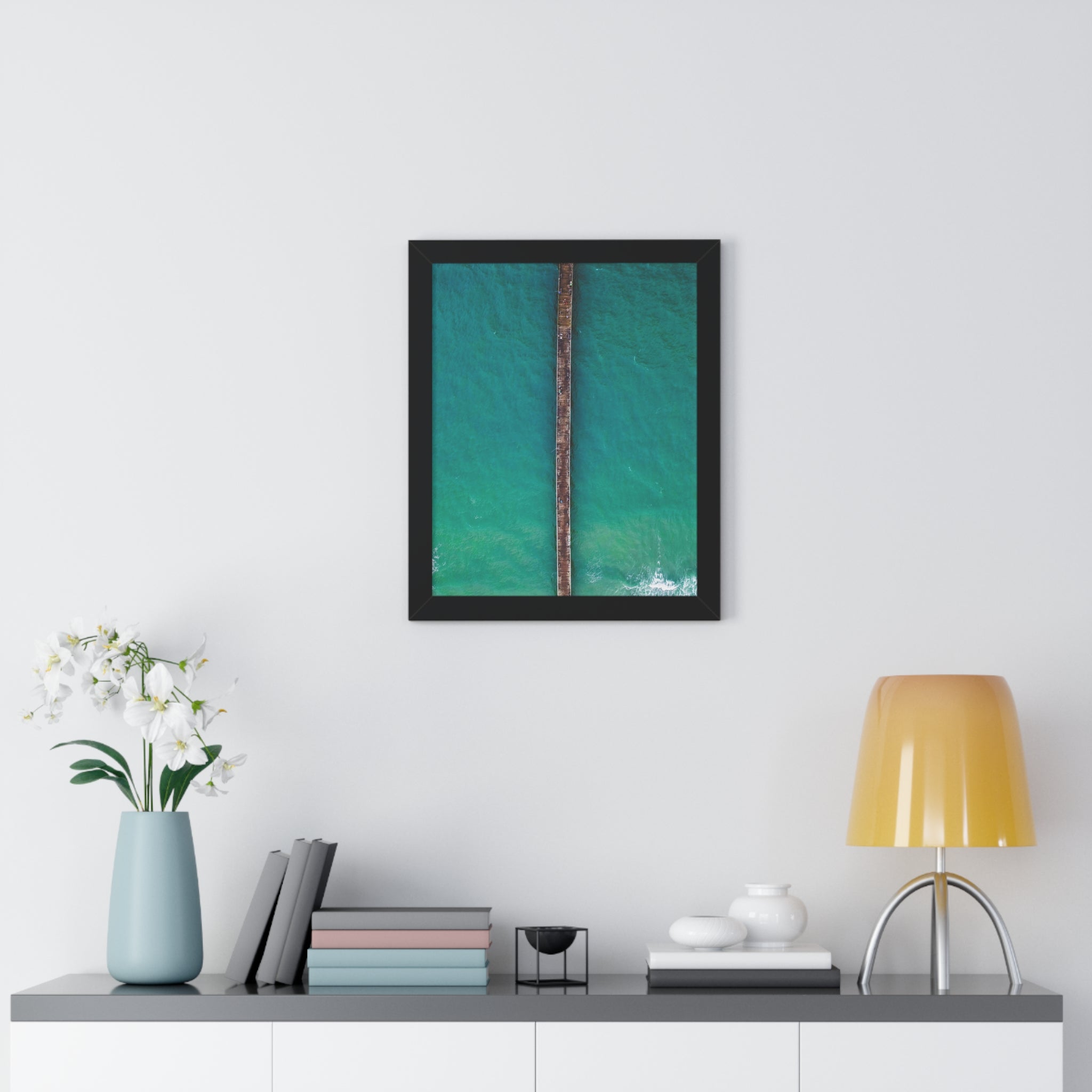 Sunset Beach, NC, Pier 2 - Framed Vertical Poster