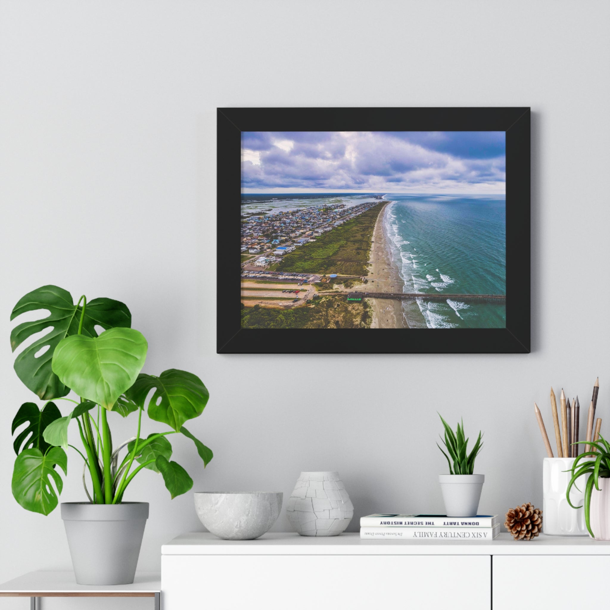 Sunset Beach, NC, East Horizon - Framed Horizontal Poster