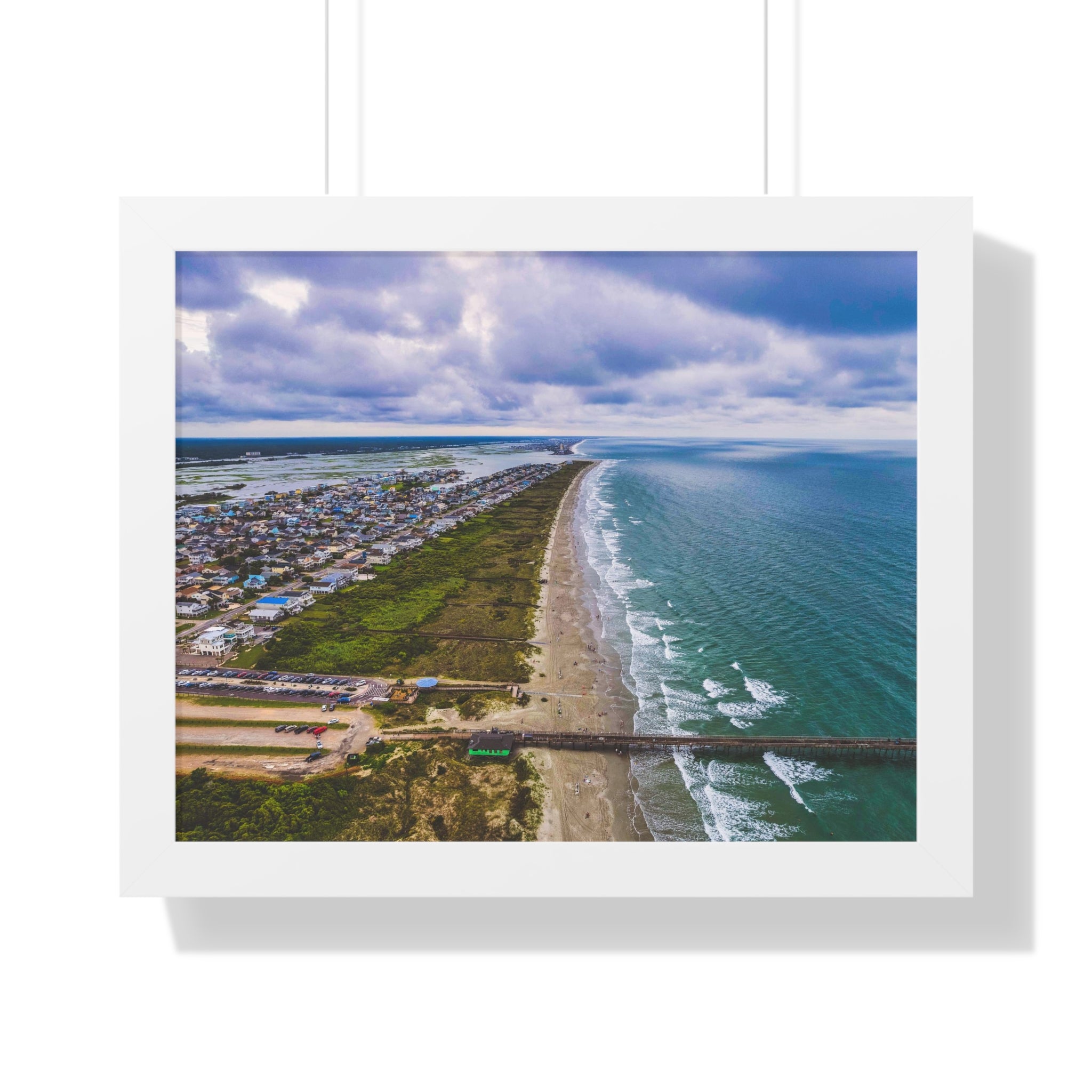 Sunset Beach, NC, East Horizon - Framed Horizontal Poster