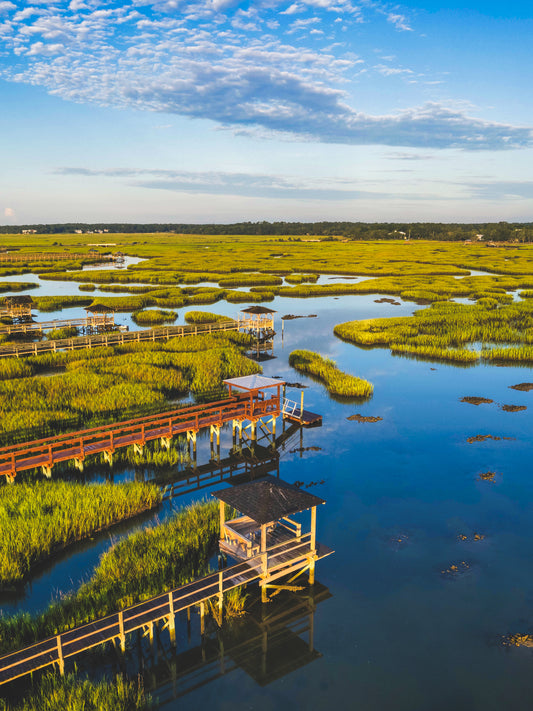 Pawleys Island, South Carolina | Golden Hour Aerial Fine Art Print