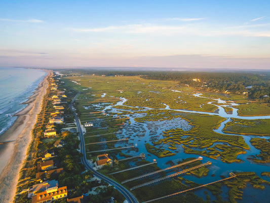 Pawleys Island, South Carolina | Golden Hour Aerial Fine Art Print