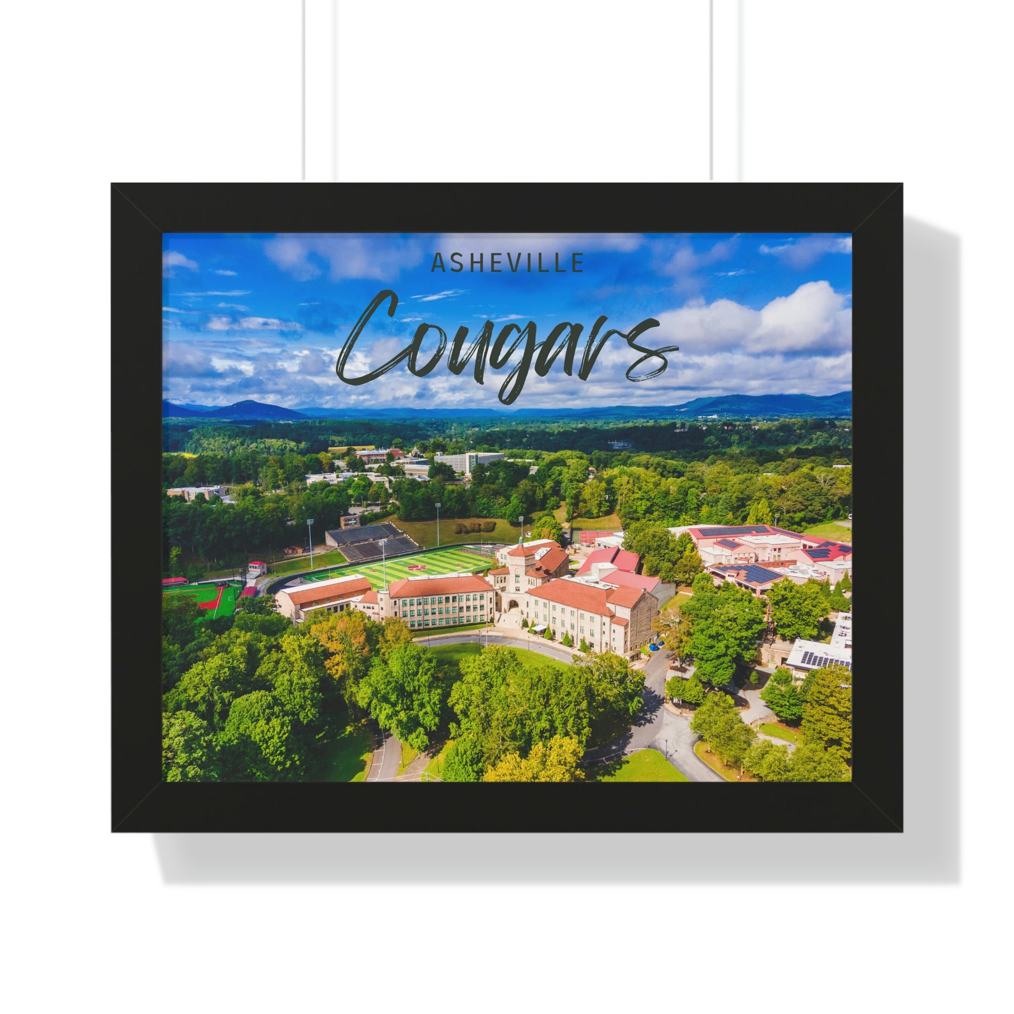 Asheville High School - Framed Horizontal Poster