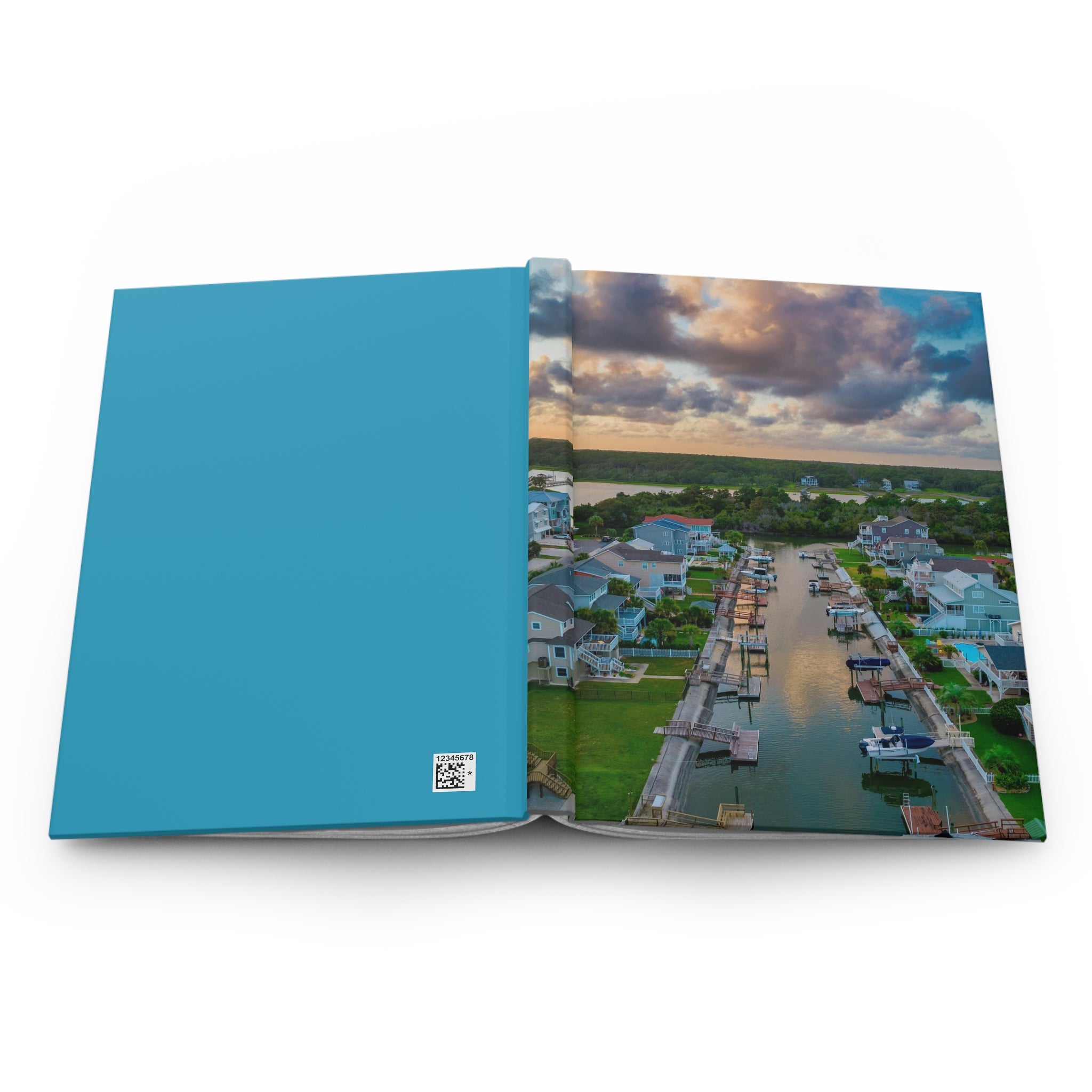 Canal, Ocean Isle Beach, NC - Hardcover Journal Matte