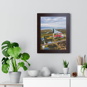 Oak Island Lighthouse - Framed Vertical Poster