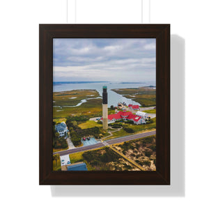 Oak Island Lighthouse - Framed Vertical Poster