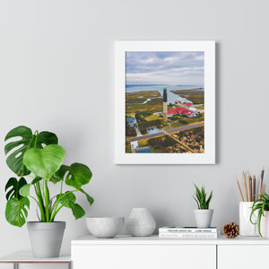 Oak Island Lighthouse - Framed Vertical Poster