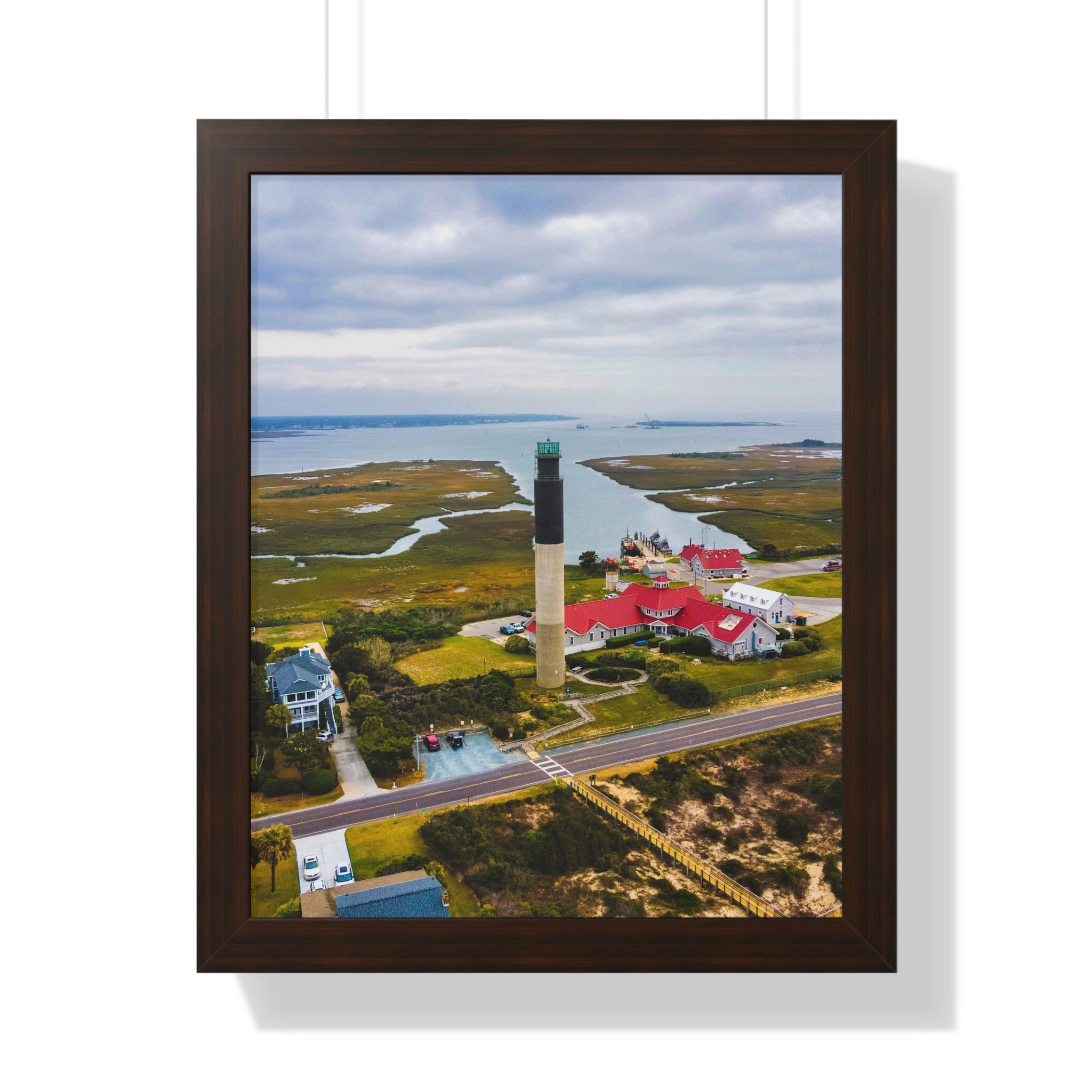 Oak Island Lighthouse - Framed Vertical Poster