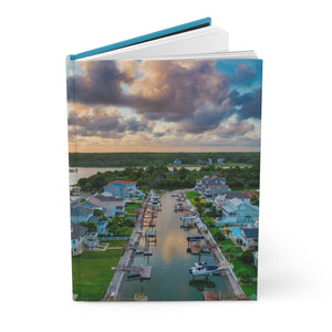 Canal, Ocean Isle Beach, NC - Hardcover Journal Matte