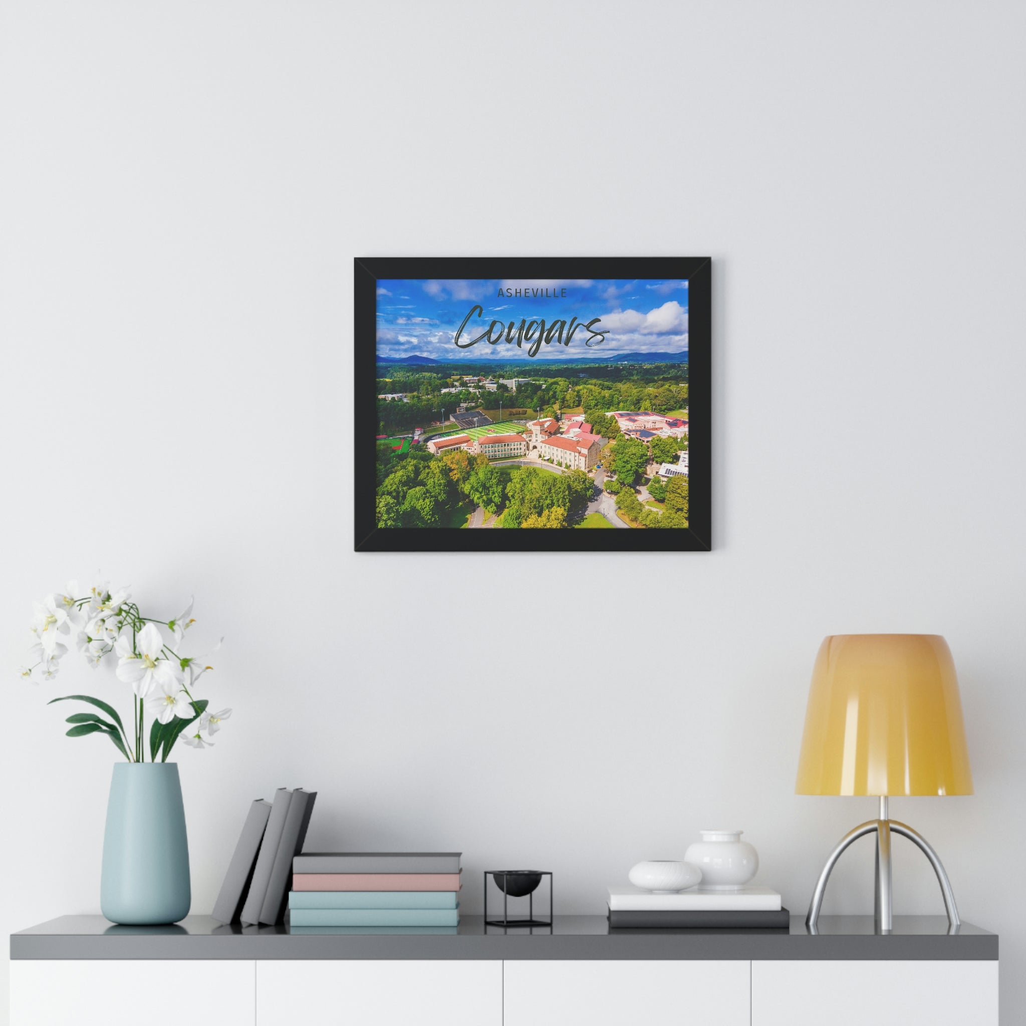 Asheville High School - Framed Horizontal Poster