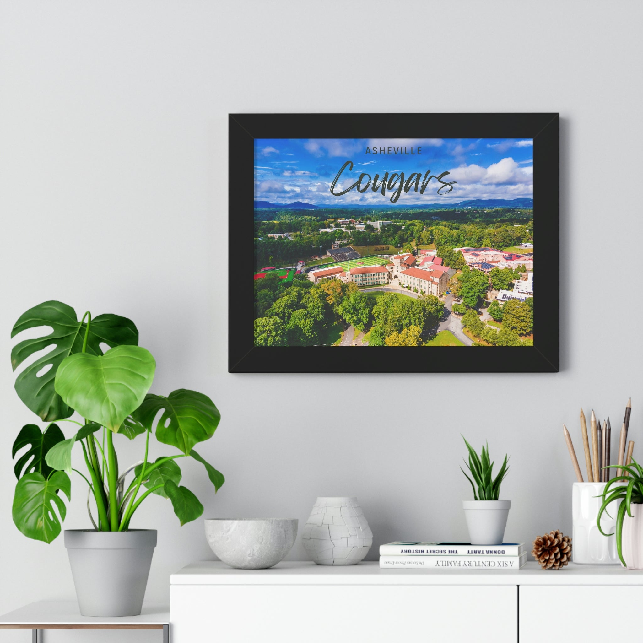 Asheville High School - Framed Horizontal Poster