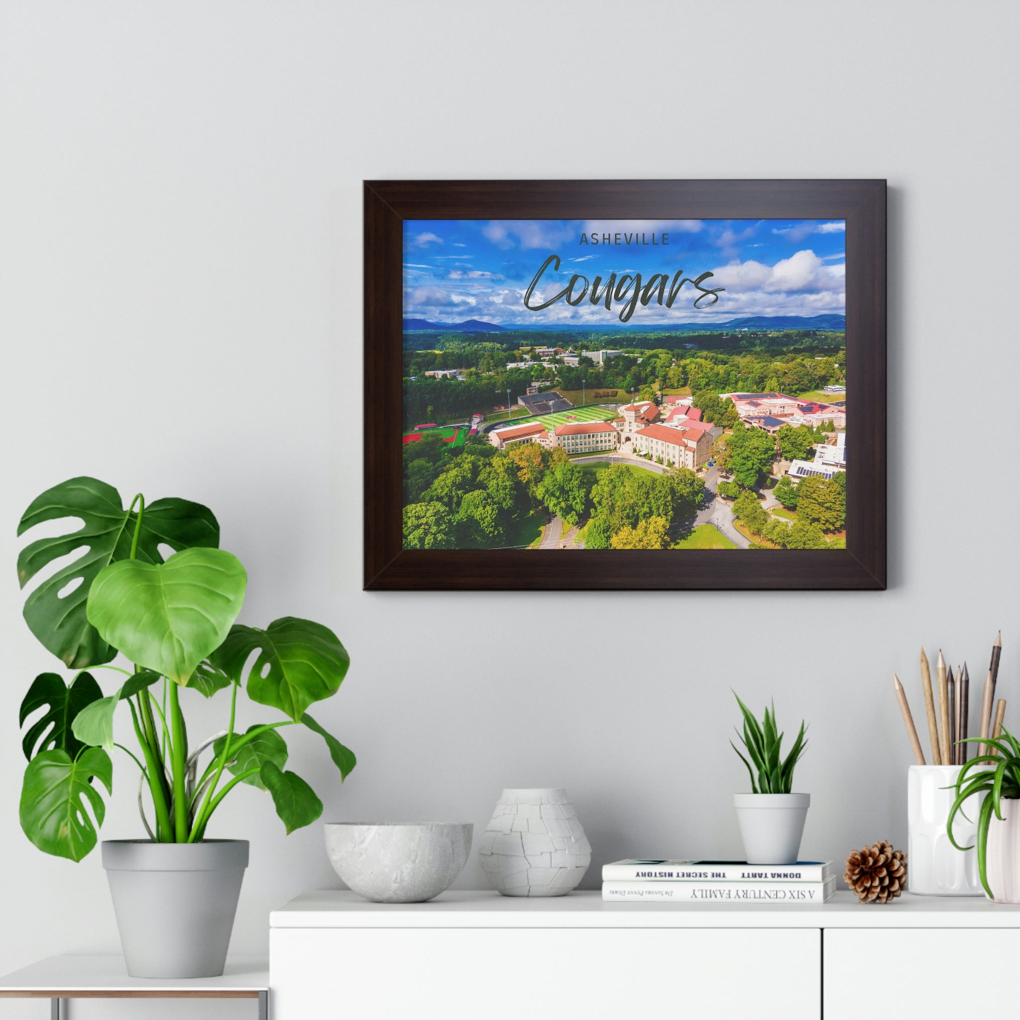 Asheville High School - Framed Horizontal Poster