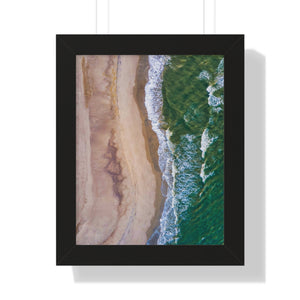 Oak Island, NC - Framed Vertical Poster